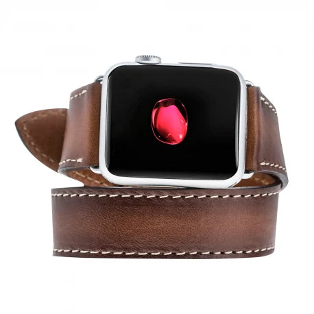 Apple Watch Uyumlu Deri Kordon 42-44-45mm DT RST2EF