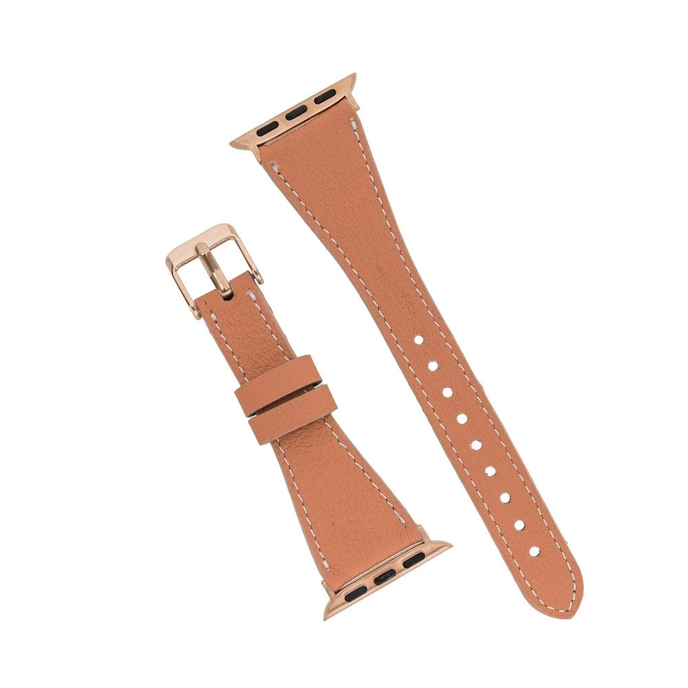 Apple Watch Uyumlu Deri Kordon 38-40-41mm Dikişli NU3