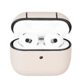 Apple AirPods 3.nesil Uyumlu Deri Kılıf Juni ERC3 Bej