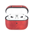 Apple AirPods 3.nesil Uyumlu Deri Kılıf Juni AA4 Kırmızı