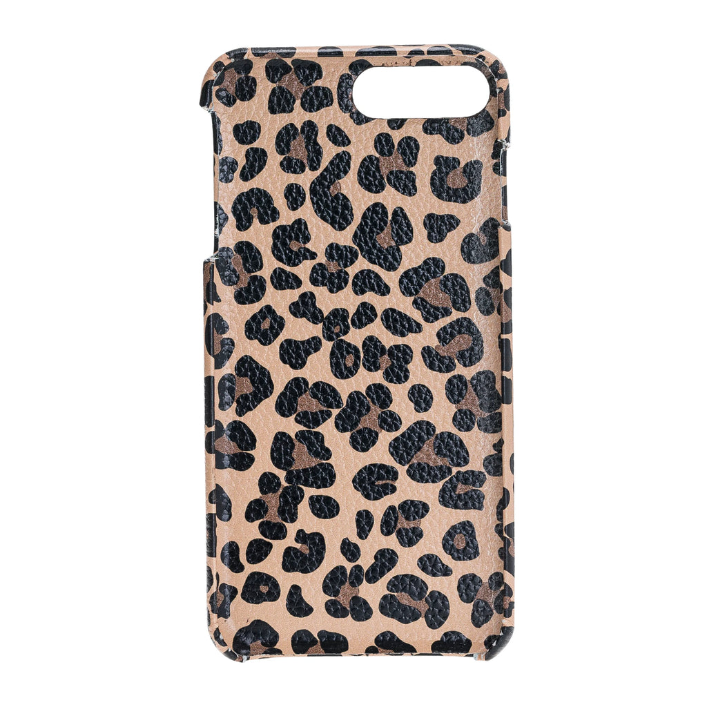 Apple iPhone 7-8 Plus Uyumlu Deri Arka Kapak F360 Leopar NE