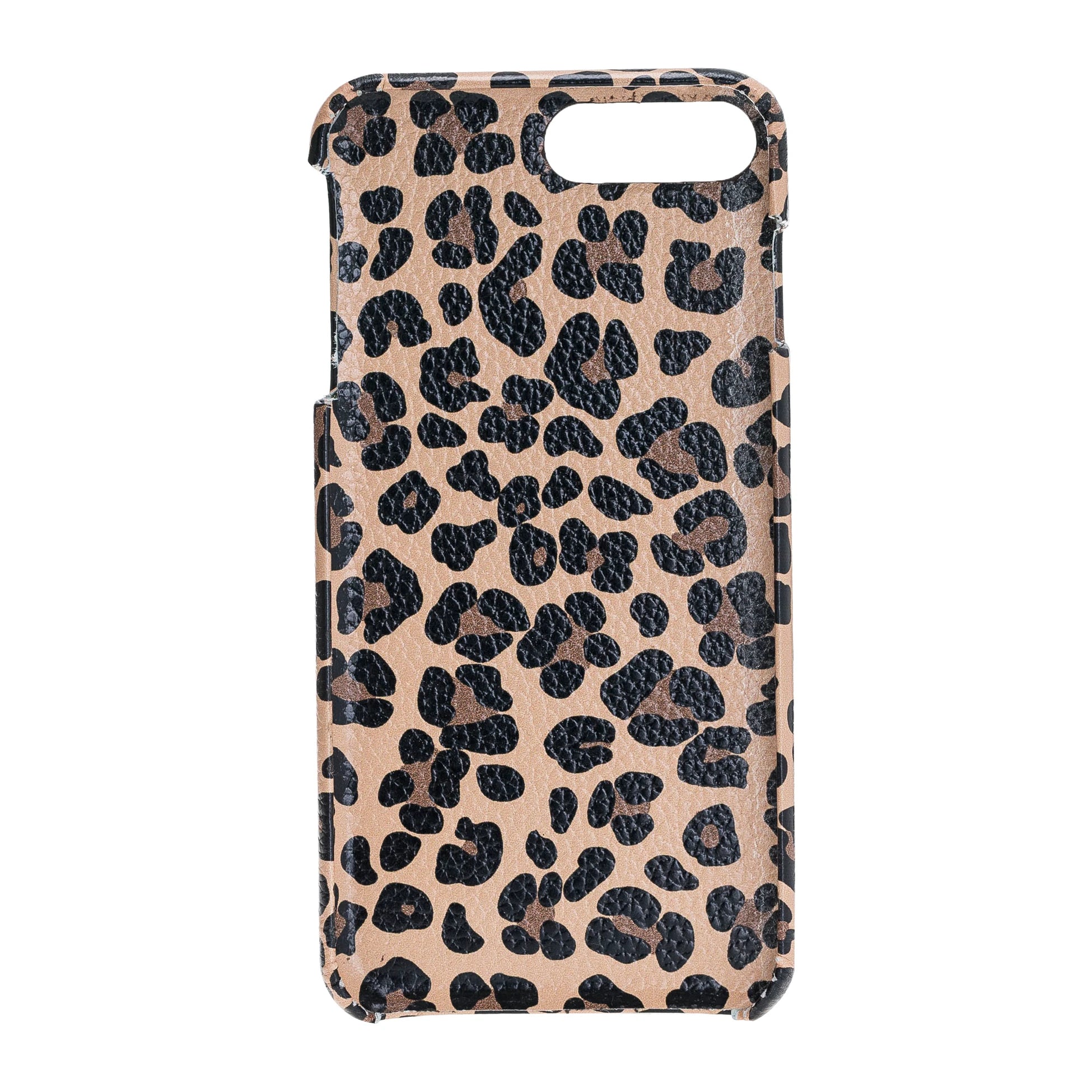 Apple iPhone 7-8 Plus Uyumlu Deri Arka Kapak F360 Leopar NE