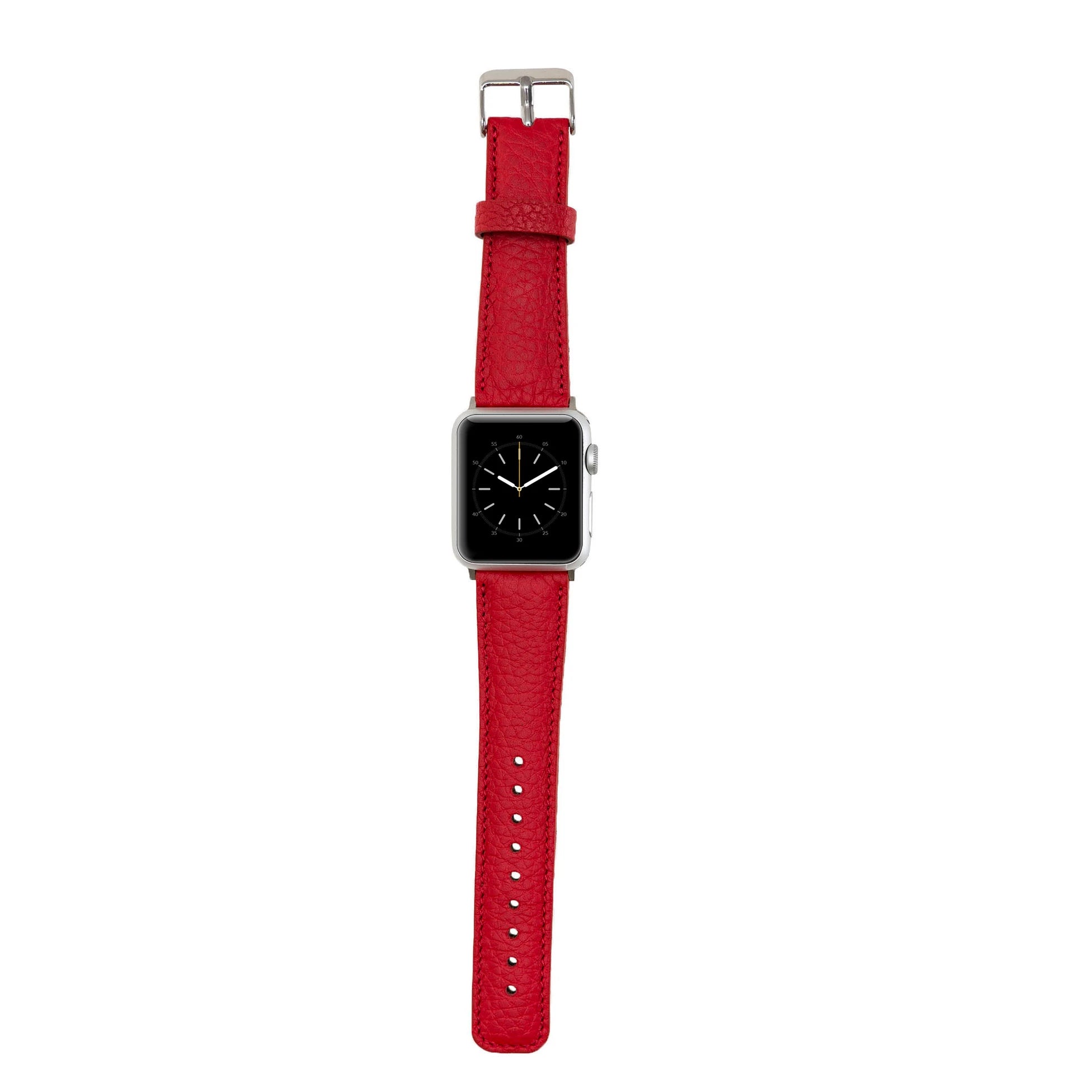 Apple Watch Uyumlu Deri Kordon 42-44-45mm ERC2 Kırmızı
