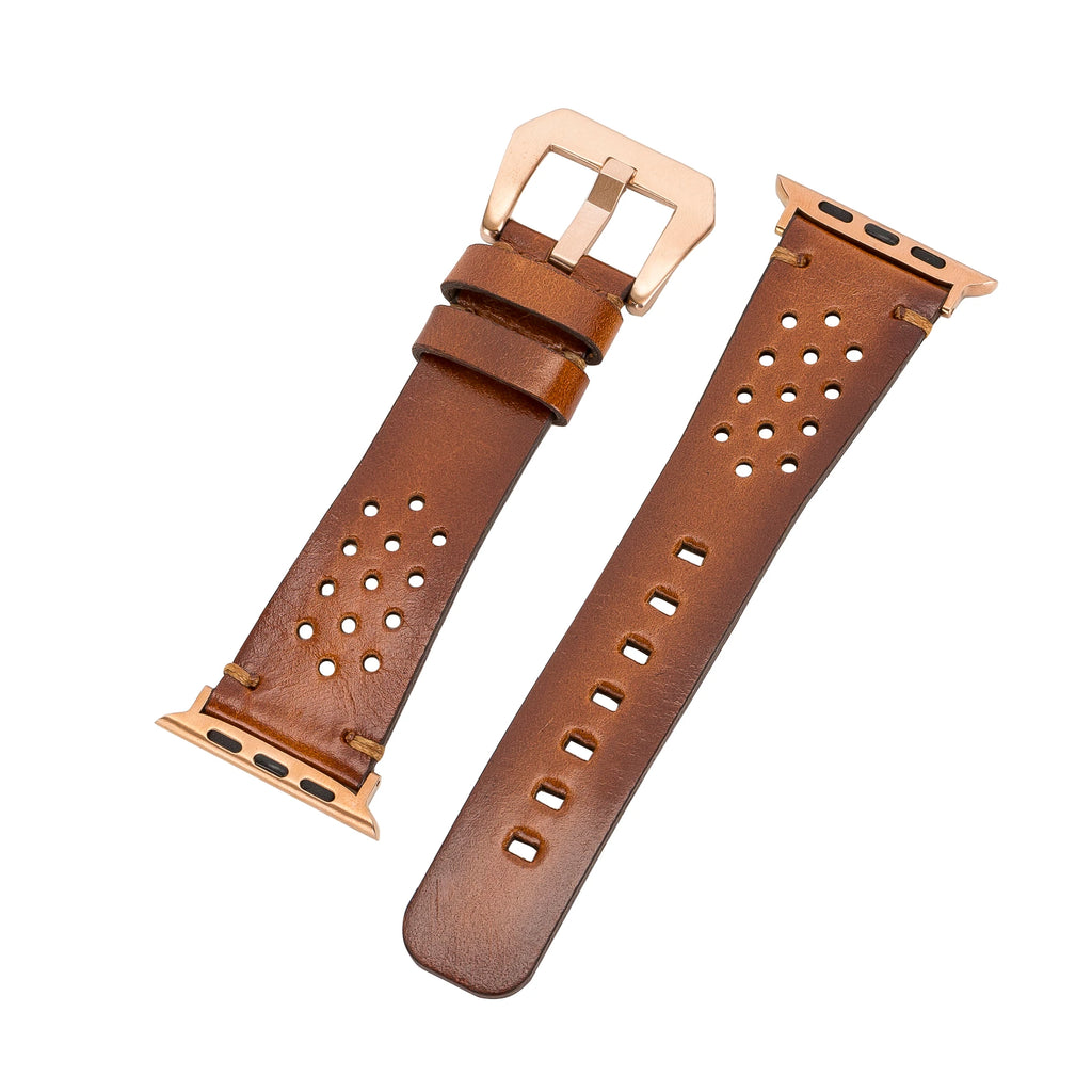 Apple Watch Uyumlu Deri Kordon Vigo 42-44-45mm RST2EF