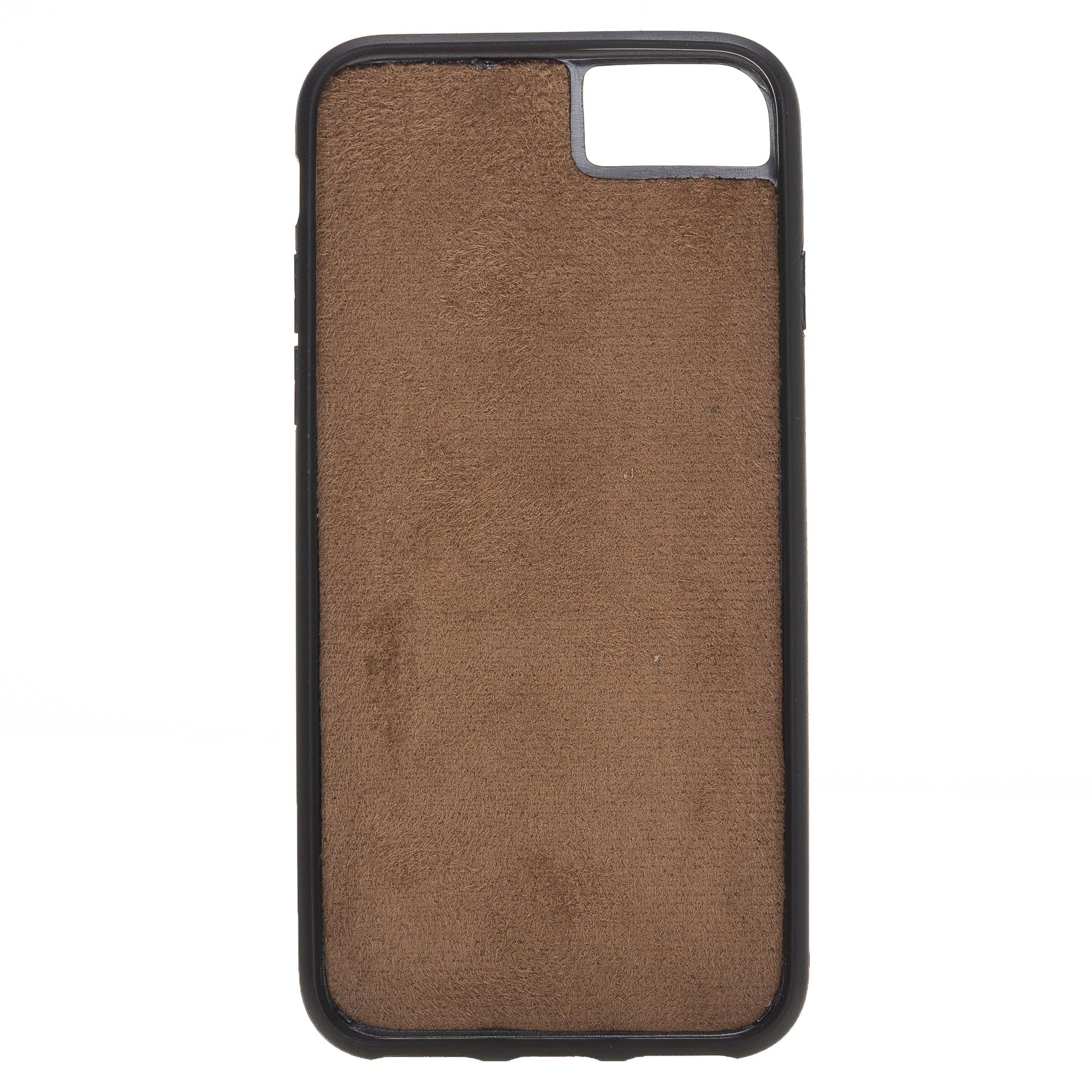 Apple iPhone 7-8-SE Uyumlu Deri Arka Kapak RST2EF Taba