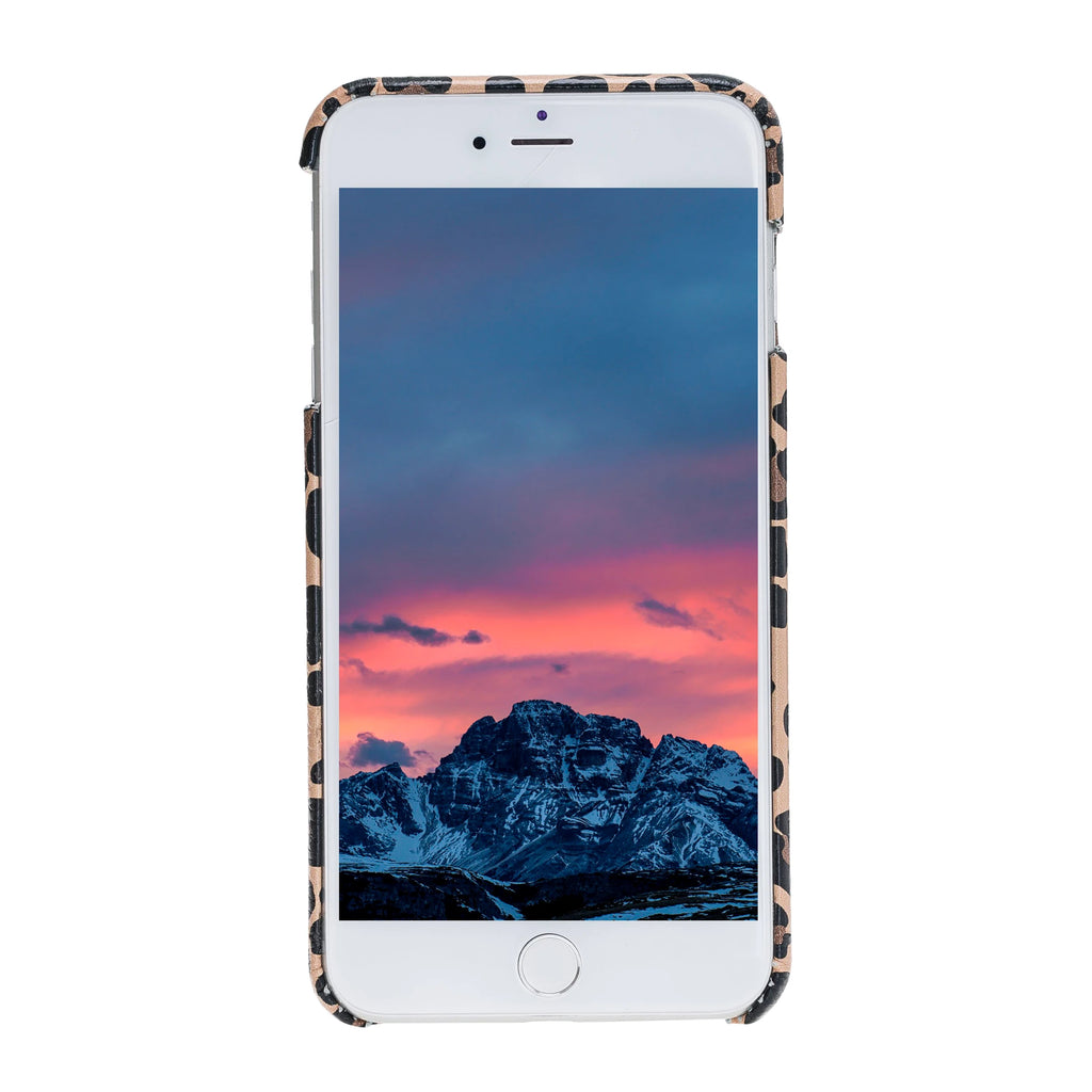 Apple iPhone 7-8-SE Uyumlu Deri Arka Kapak F360 Leopar NE