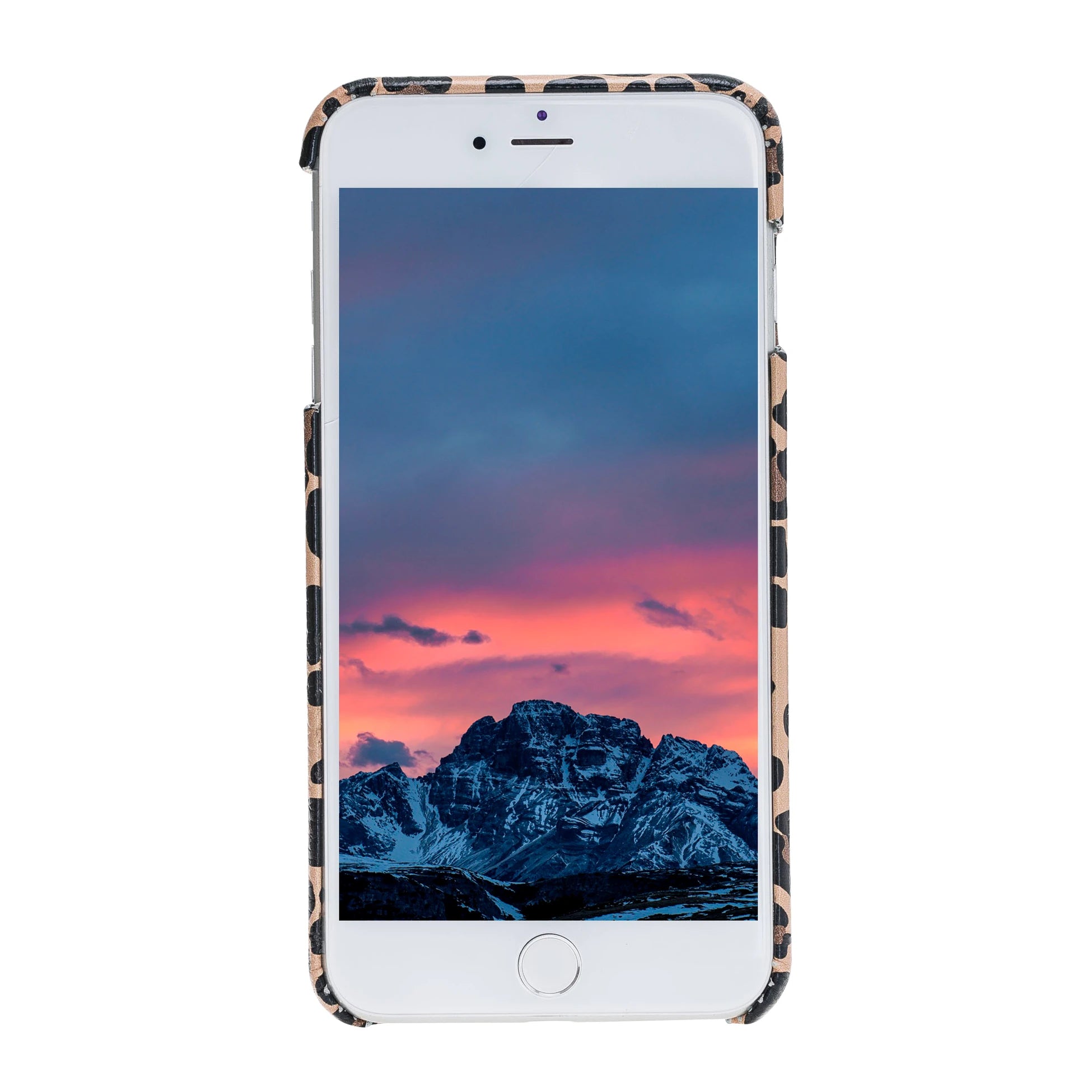 Apple iPhone 7-8-SE Uyumlu Deri Arka Kapak F360 Leopar NE