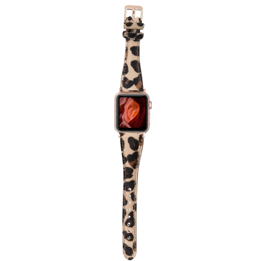Apple Watch Uyumlu Deri Kordon 42-44-45mm Slim LE01N