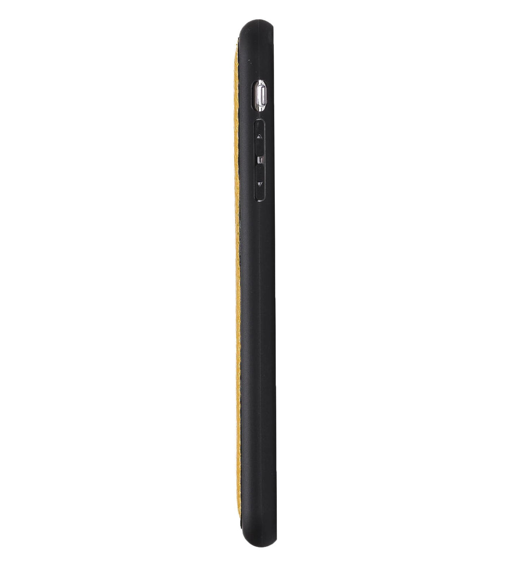 Apple iPhone XR Uyumlu Deri Arka Kapak Sarı