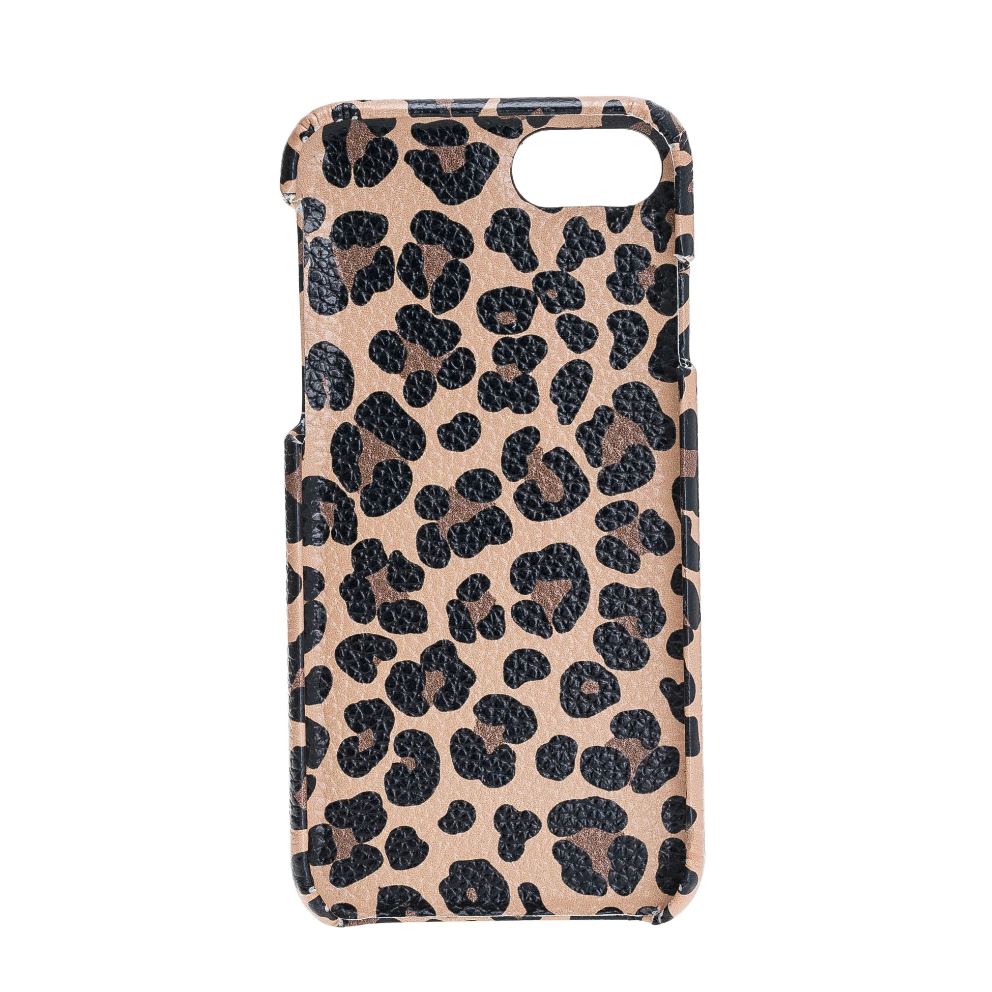 Apple iPhone 7-8-SE Uyumlu Deri Arka Kapak F360 Leopar NE