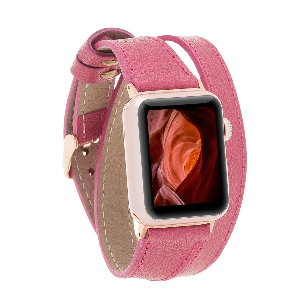 Apple Watch Uyumlu Deri Kordon 42-44-45mm DT CP4