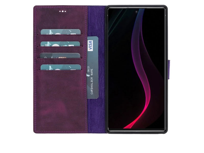 Samsung Galaxy Note 10 Plus Uyumlu Deri Cüzdanlı Kılıf Foncaze G7
