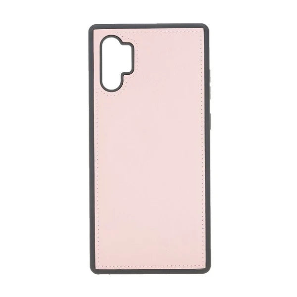 Samsung Galaxy Note 10 Plus Uyumlu Deri Cüzdanlı Kılıf NU2 Pembe