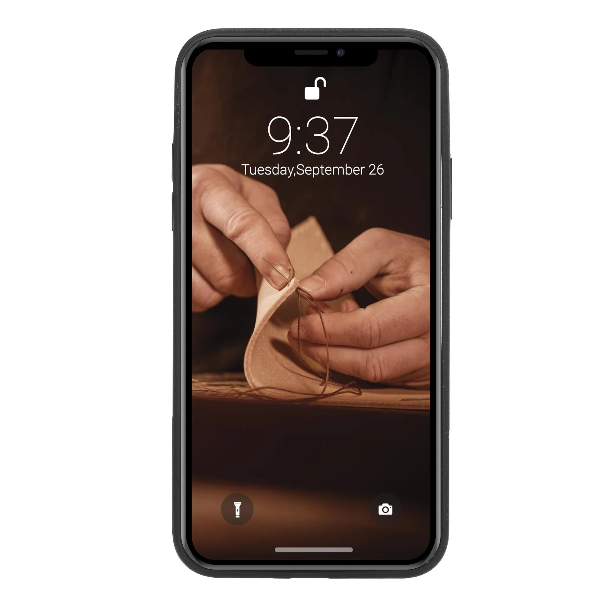 Apple iPhone X-XS Uyumlu Deri Arka Kapak Yeşil