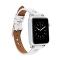 Apple Watch Uyumlu Deri Kordon 38-40-41mm ST F3 Beyaz