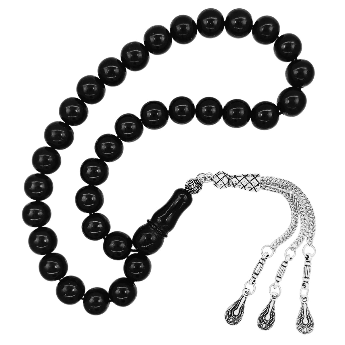 Sphere Cut Gürcistan Oltu Stone Prayer Beads 10 mm