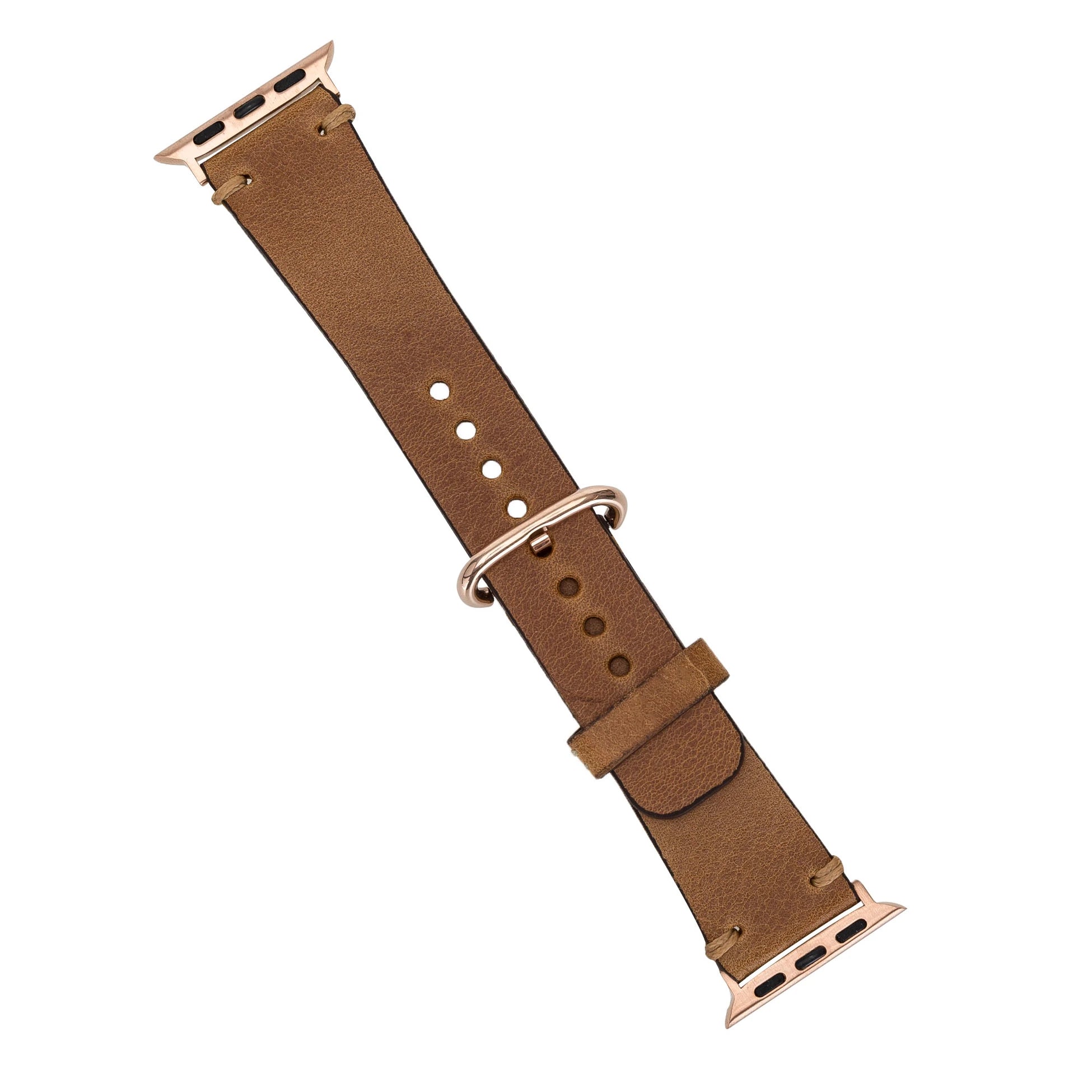 Apple Watch Uyumlu Deri Kordon 38-40-41mm Roma G19 Taba