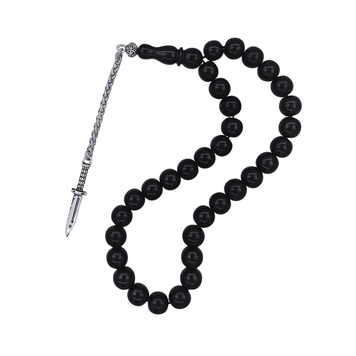 Kasatura Tasselled Gürcistan Oltu Stone Prayer Beads 9 mm