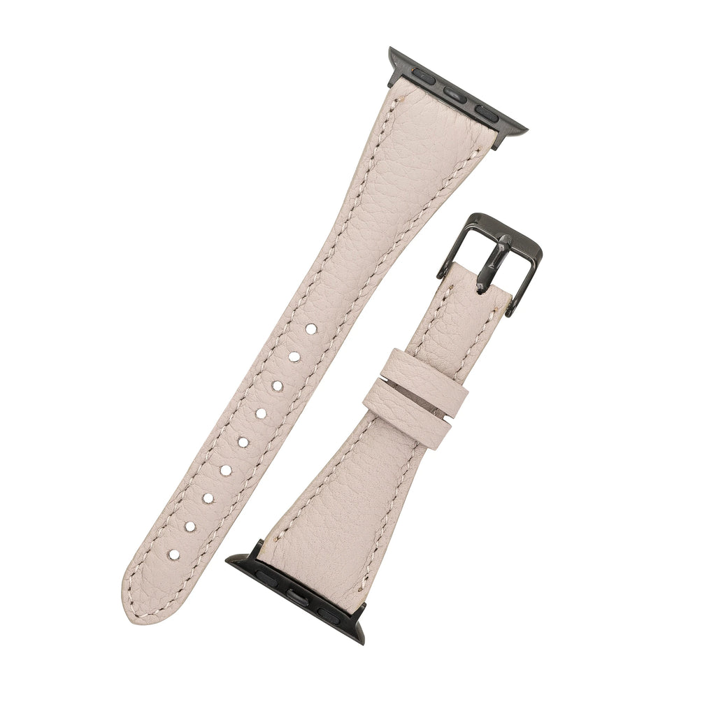 Apple Watch Uyumlu Deri Kordon 38-40-41mm Slim ERC3 Bej