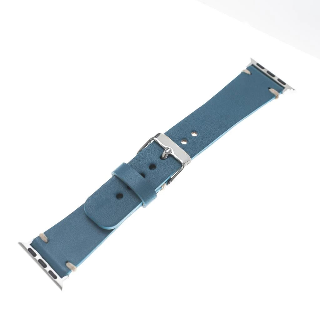 Apple Watch Uyumlu Deri Kordon 42-44-45mm BRN4 Welder