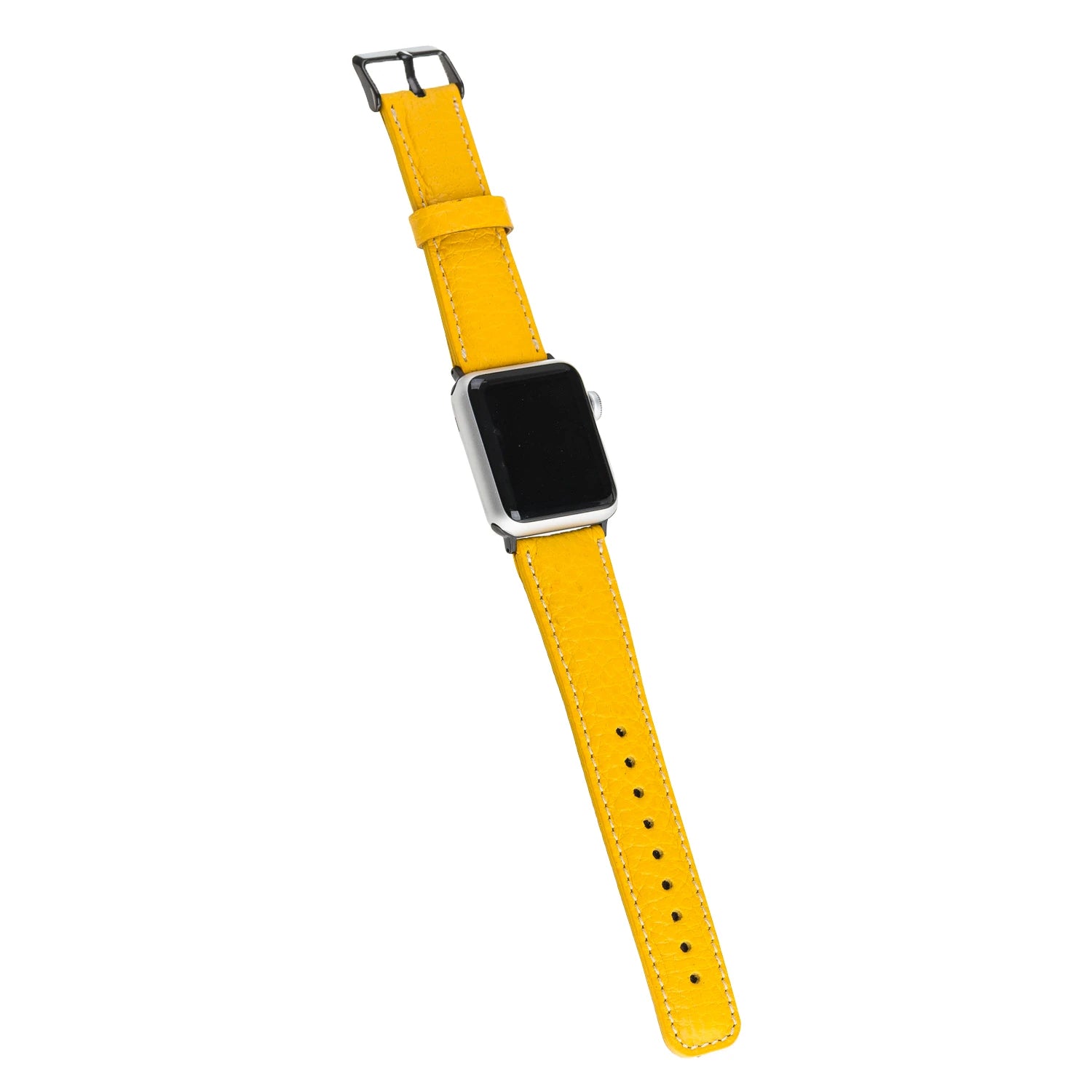 Apple Watch Uyumlu Deri Kordon 42-44-45mm FL12 Sarı