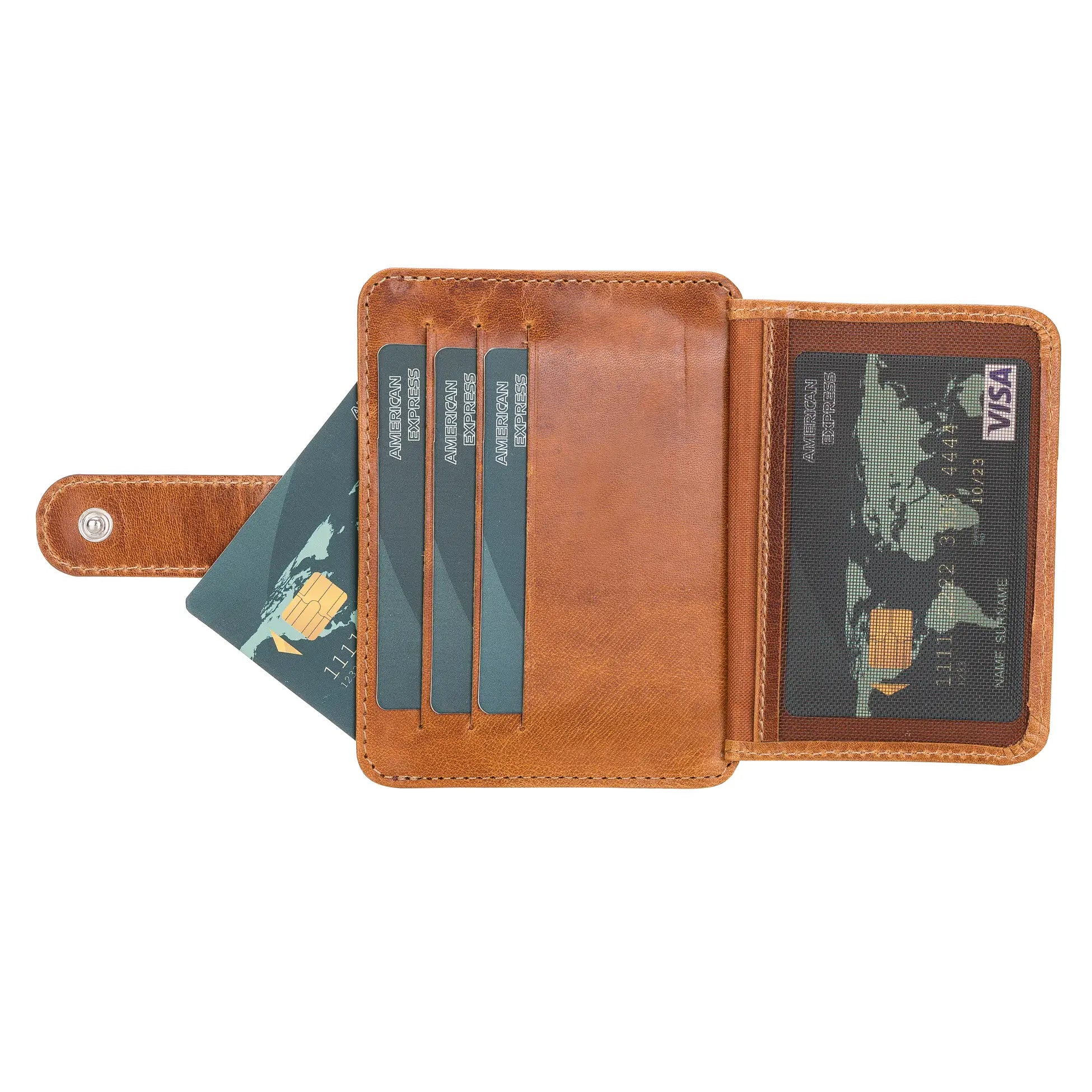 Çok Bölmeli Slim Deri Kartlık BLW019 V18 Taba
