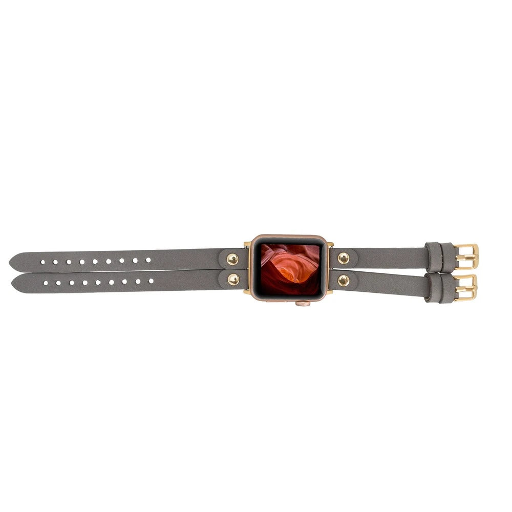 Apple Watch Uyumlu Deri Kordon Ely Double Tour GT RST9