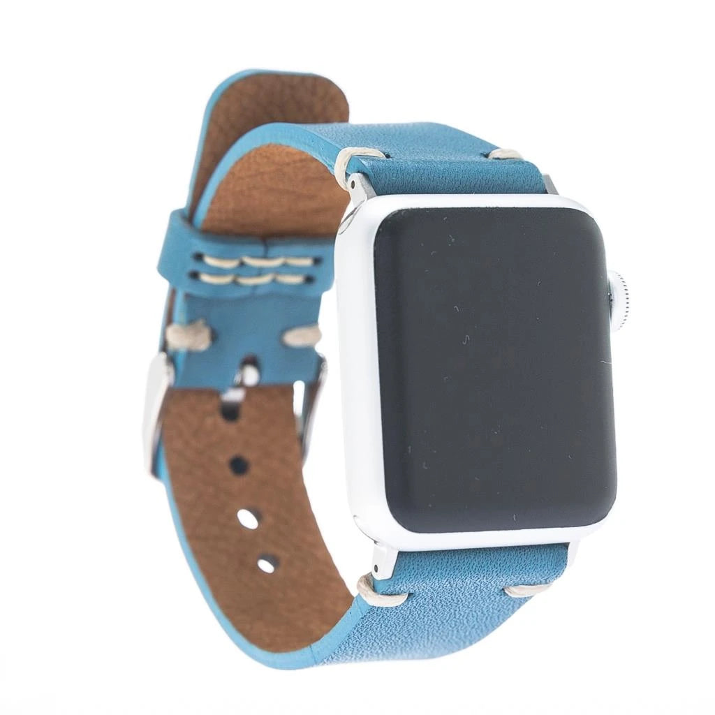 Apple Watch Uyumlu Deri Kordon 42-44-45mm BRN4 Welder