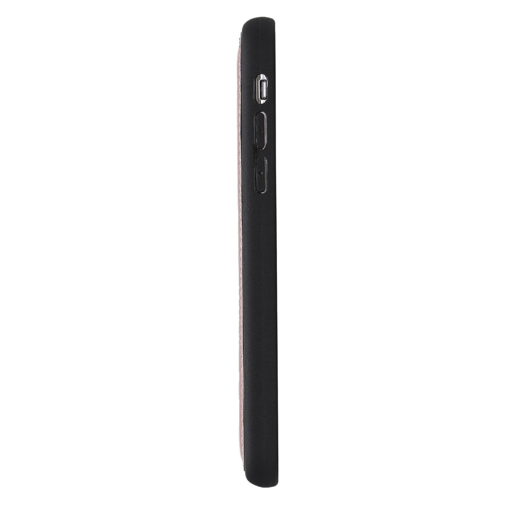 Apple iPhone XS Max Uyumlu Deri Arka Kapak Pembe