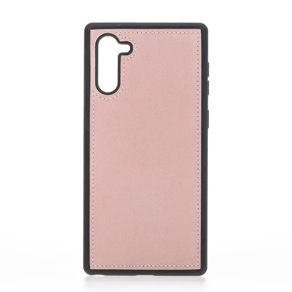 Samsung Galaxy Note 10 Uyumlu Deri Cüzdanlı Kılıf NU2 Pembe