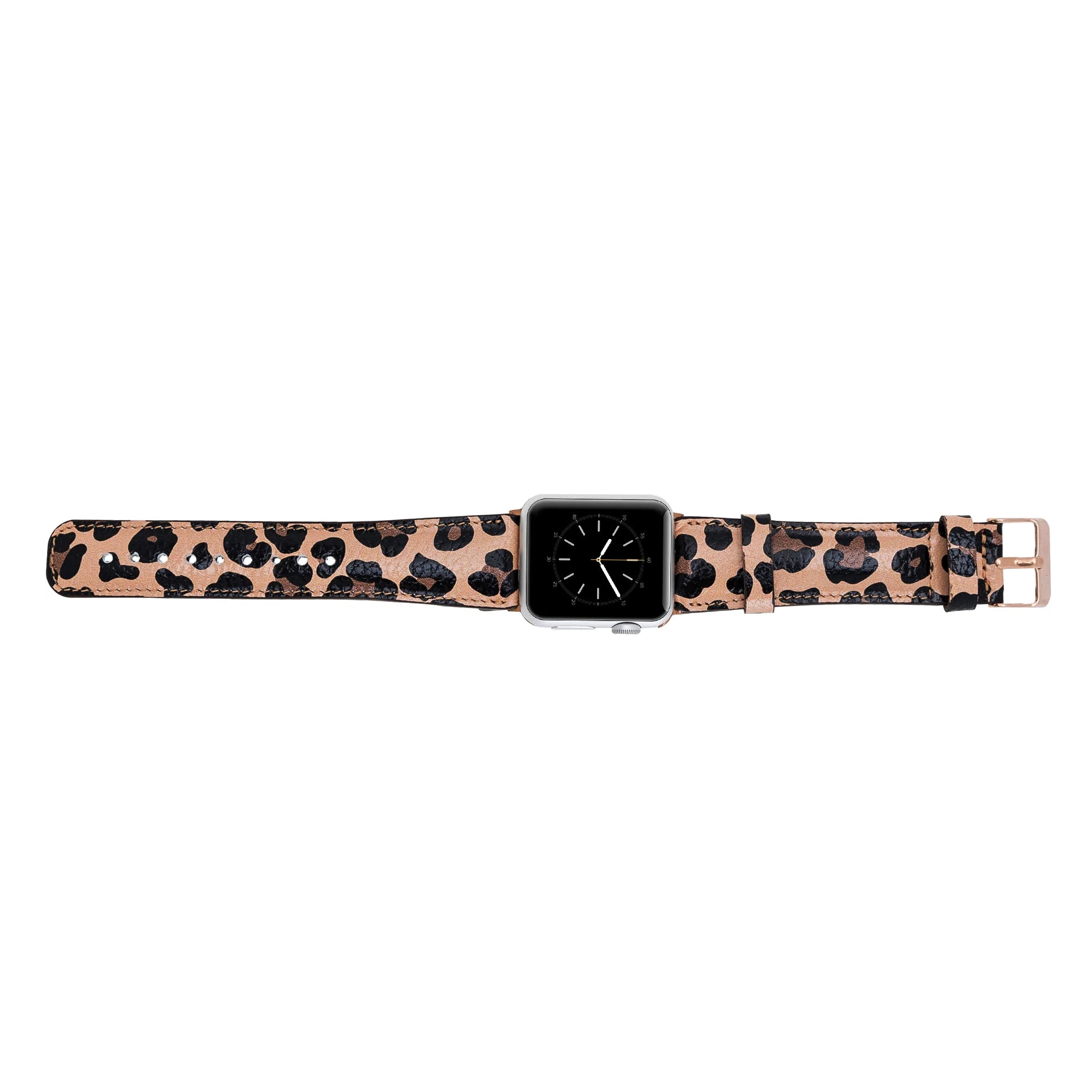 Apple Watch Uyumlu Deri Kordon 42-44-45mm Leopar NE