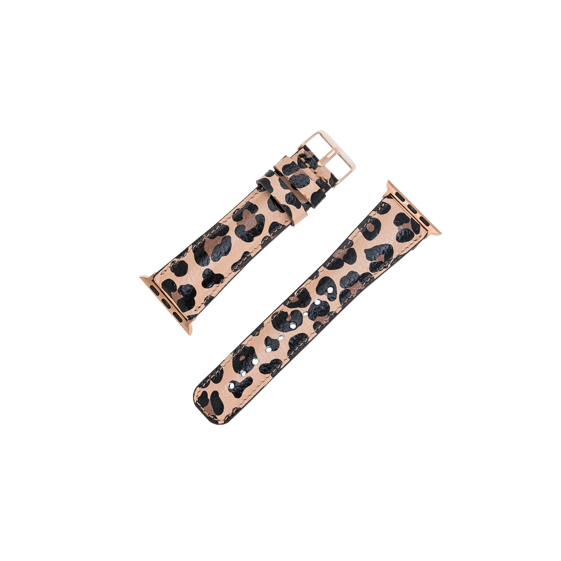 Apple Watch Uyumlu Deri Kordon 42-44-45mm Leopar NE