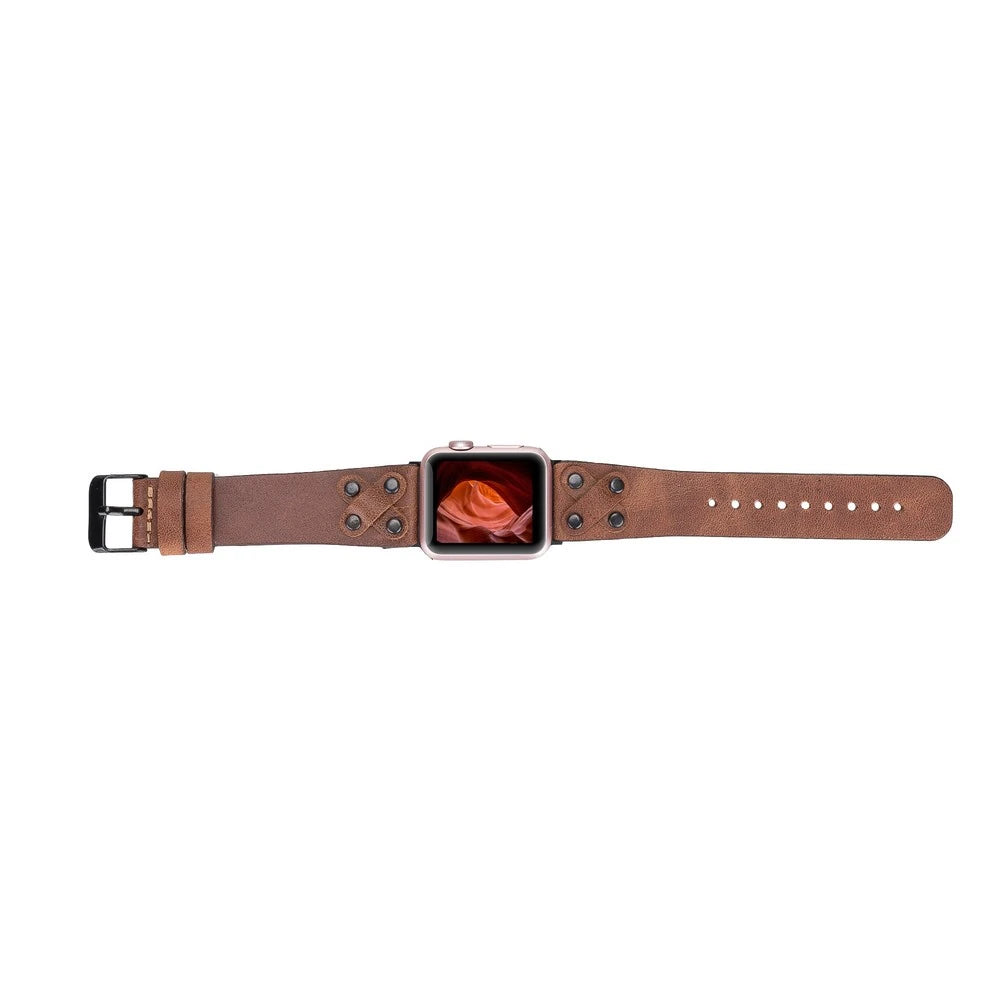Apple Watch Uyumlu Deri Kordon Cross 42-44-45mm BT TN02