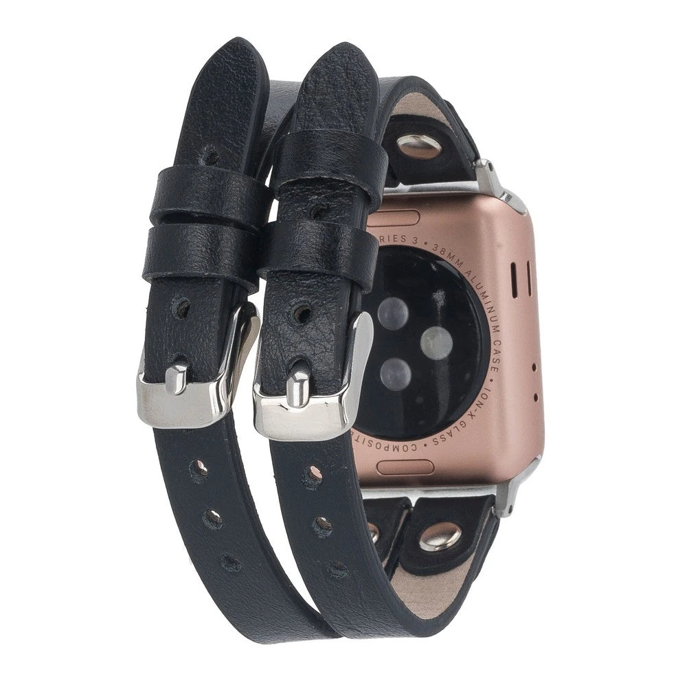 Apple Watch Uyumlu Deri Kordon Ely Double Tour ST RST1