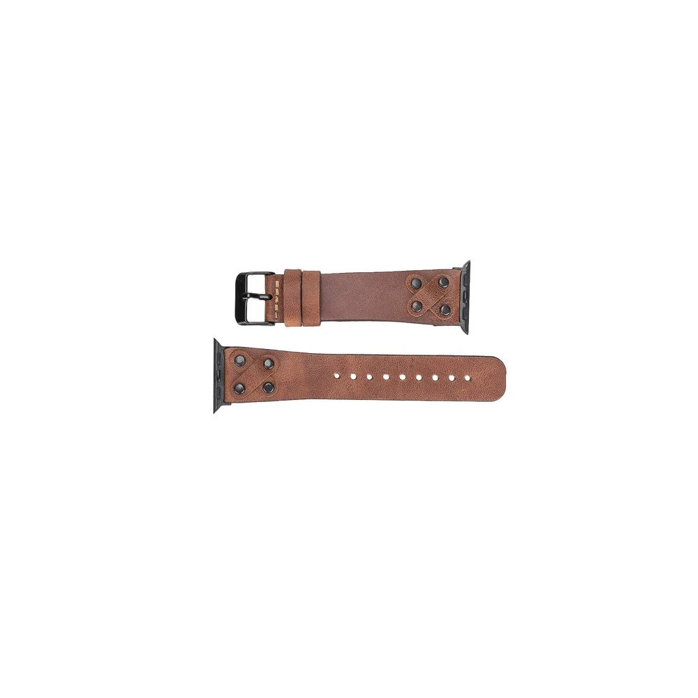 Apple Watch Uyumlu Deri Kordon Cross 42-44-45mm BT TN02