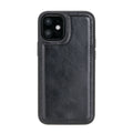 Apple iPhone 12 mini Uyumlu Deri Arka Kapak RST1 Siyah