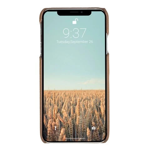 Apple iPhone XS Max Uyumlu Deri Arka Kapak MN-UJ ERC7 Taba