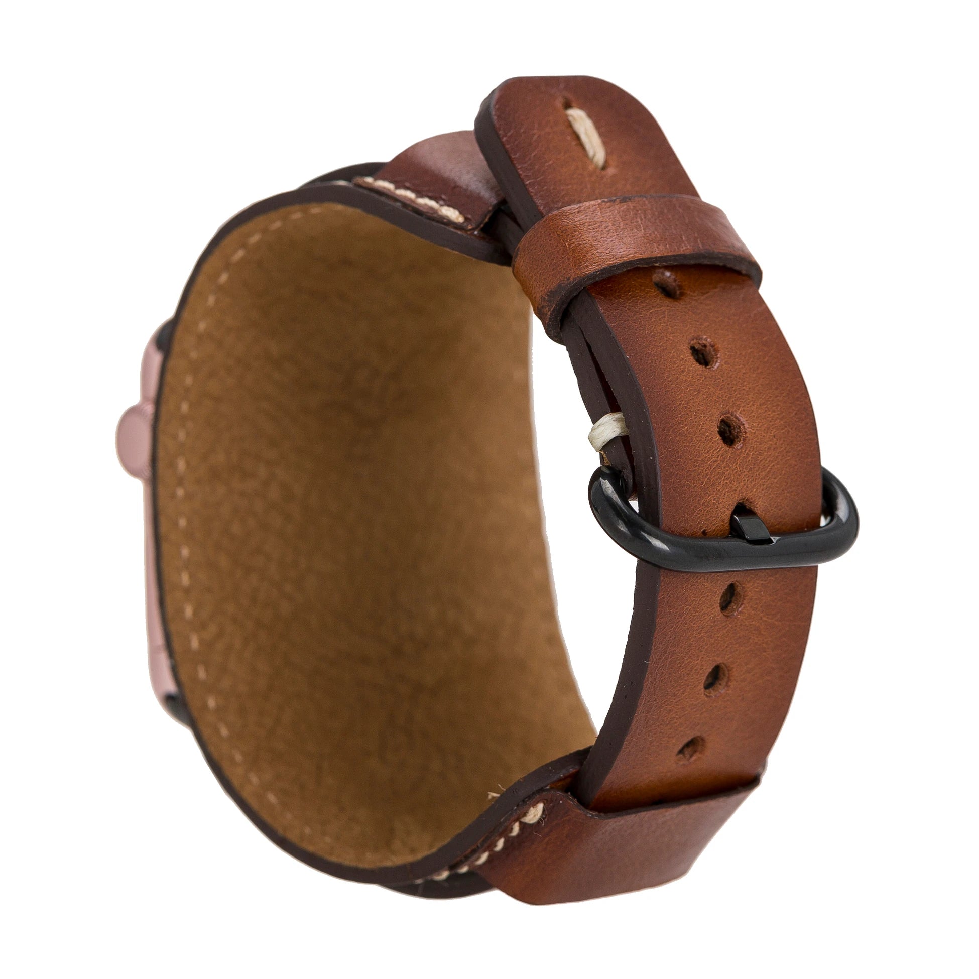Apple Watch Uyumlu Deri Kordon 42-44-45mm Cuff PUCF RST2