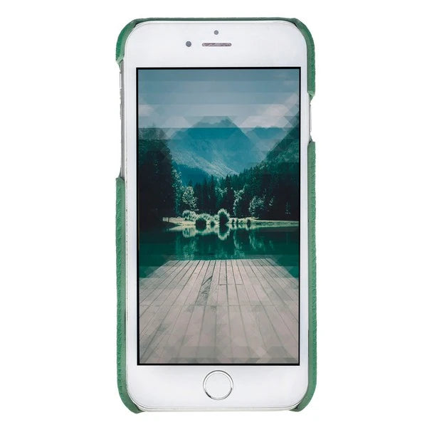 Apple iPhone 7-8 Plus Uyumlu Deri Arka Kapak MN-UJ ERC4 Yeşil
