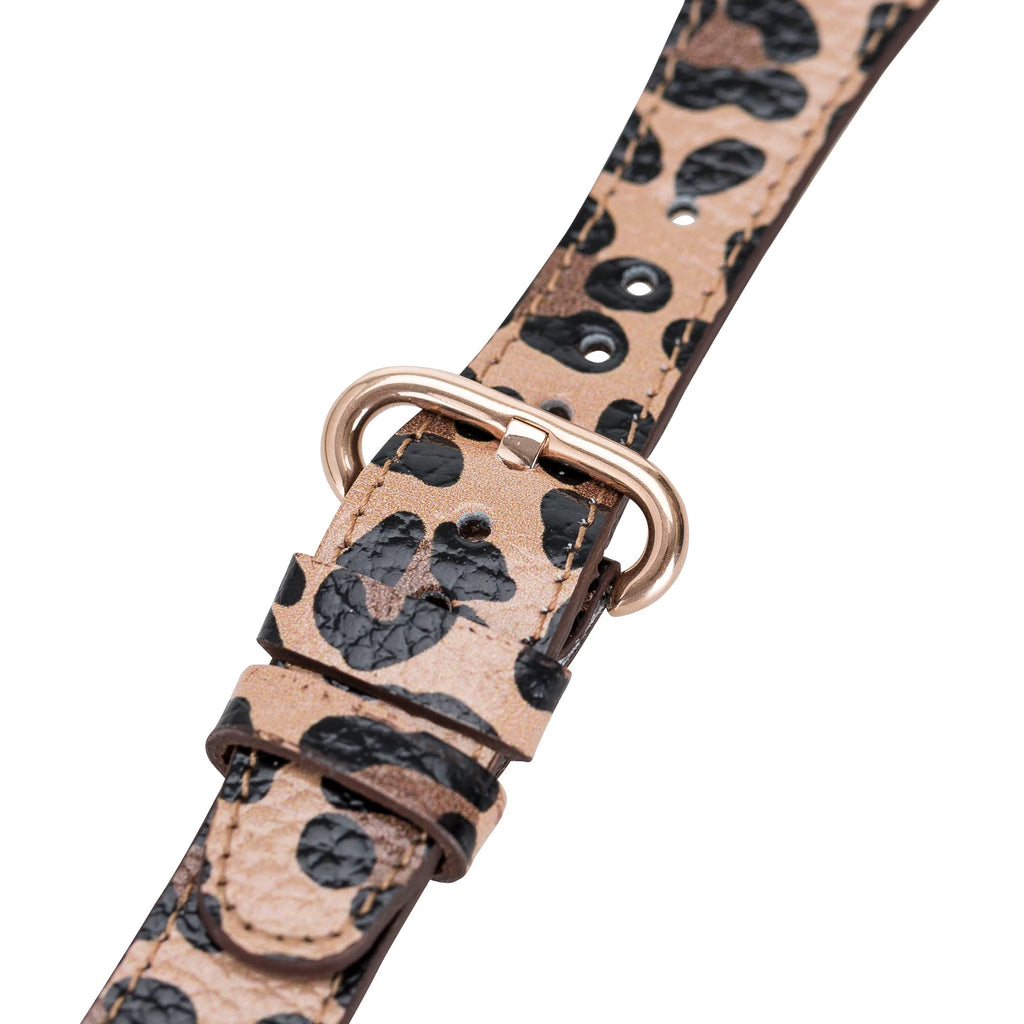 Apple Watch Uyumlu Deri Kordon 38-40-41mm Roma Leopar