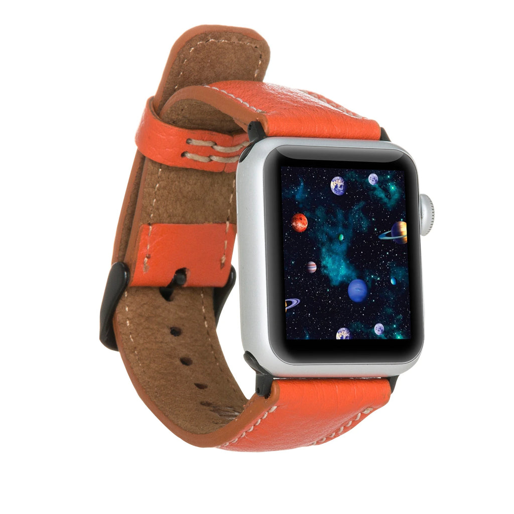 Apple Watch Uyumlu Deri Kordon 42-44-45mm SM3 BC FL08