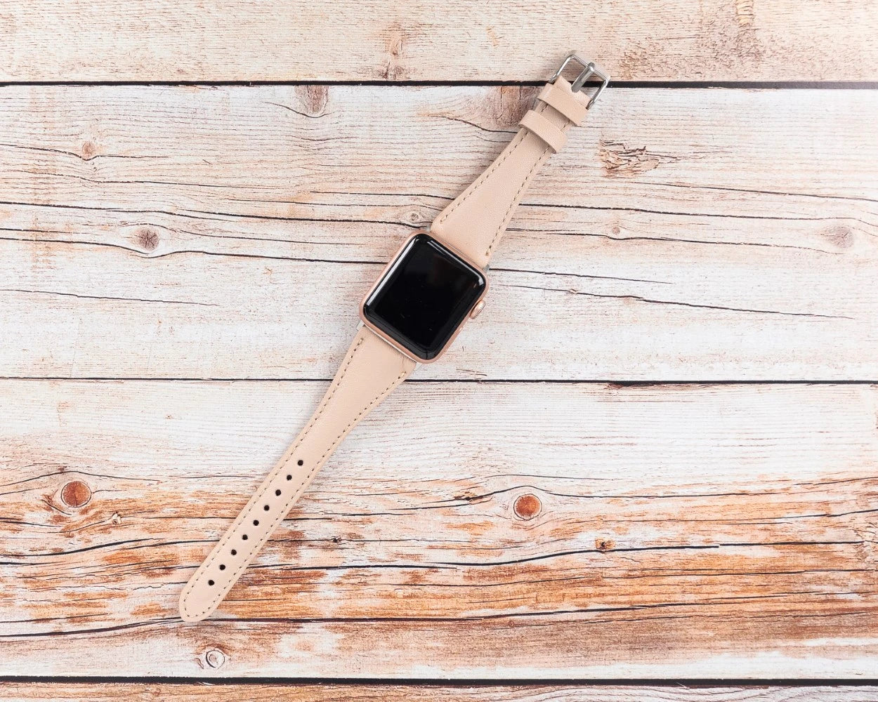 Apple Watch Uyumlu Deri Kordon 42-44-45mm Slim NU1