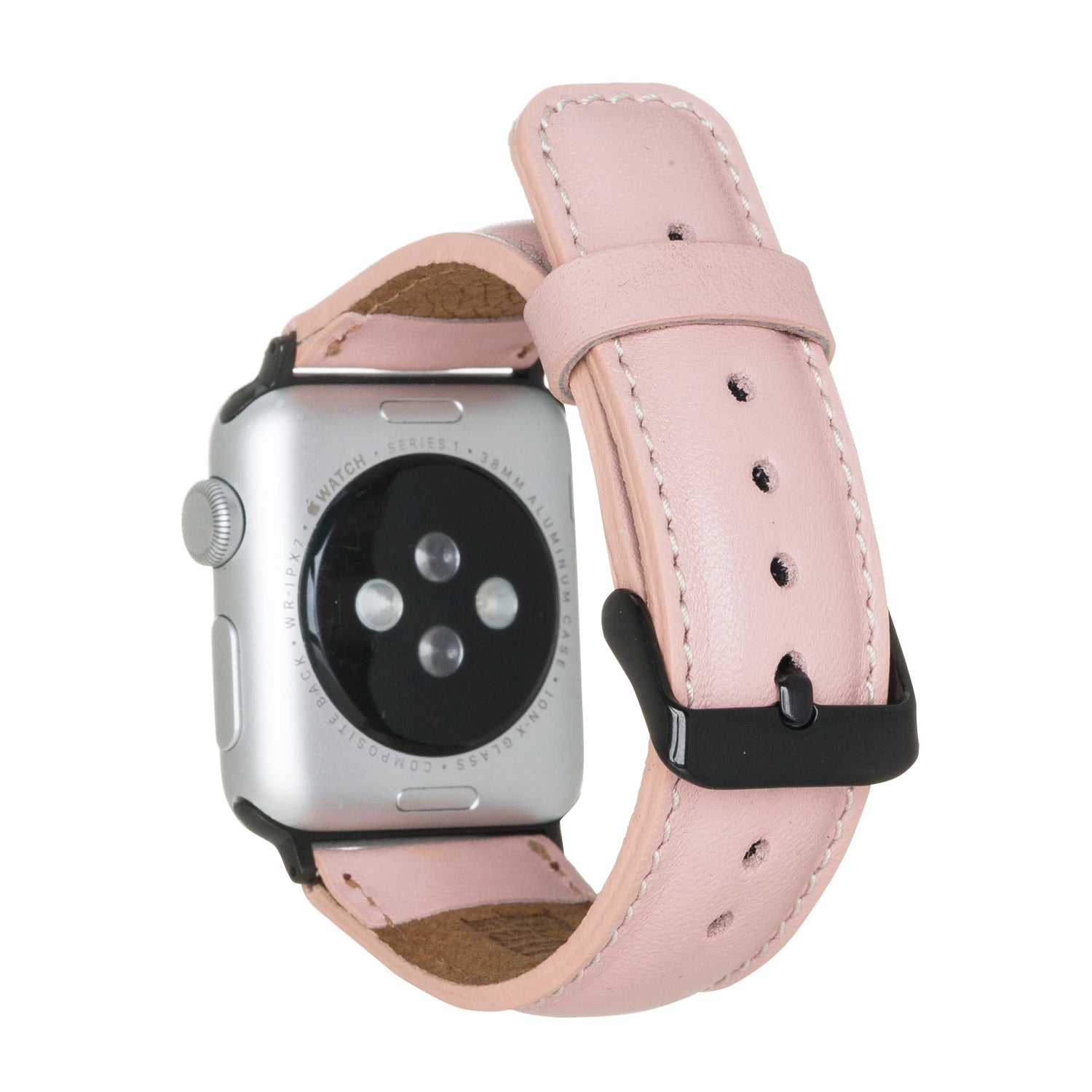 Apple Watch Uyumlu Deri Kordon 42-44-45mm NU2-SM3 Siyah