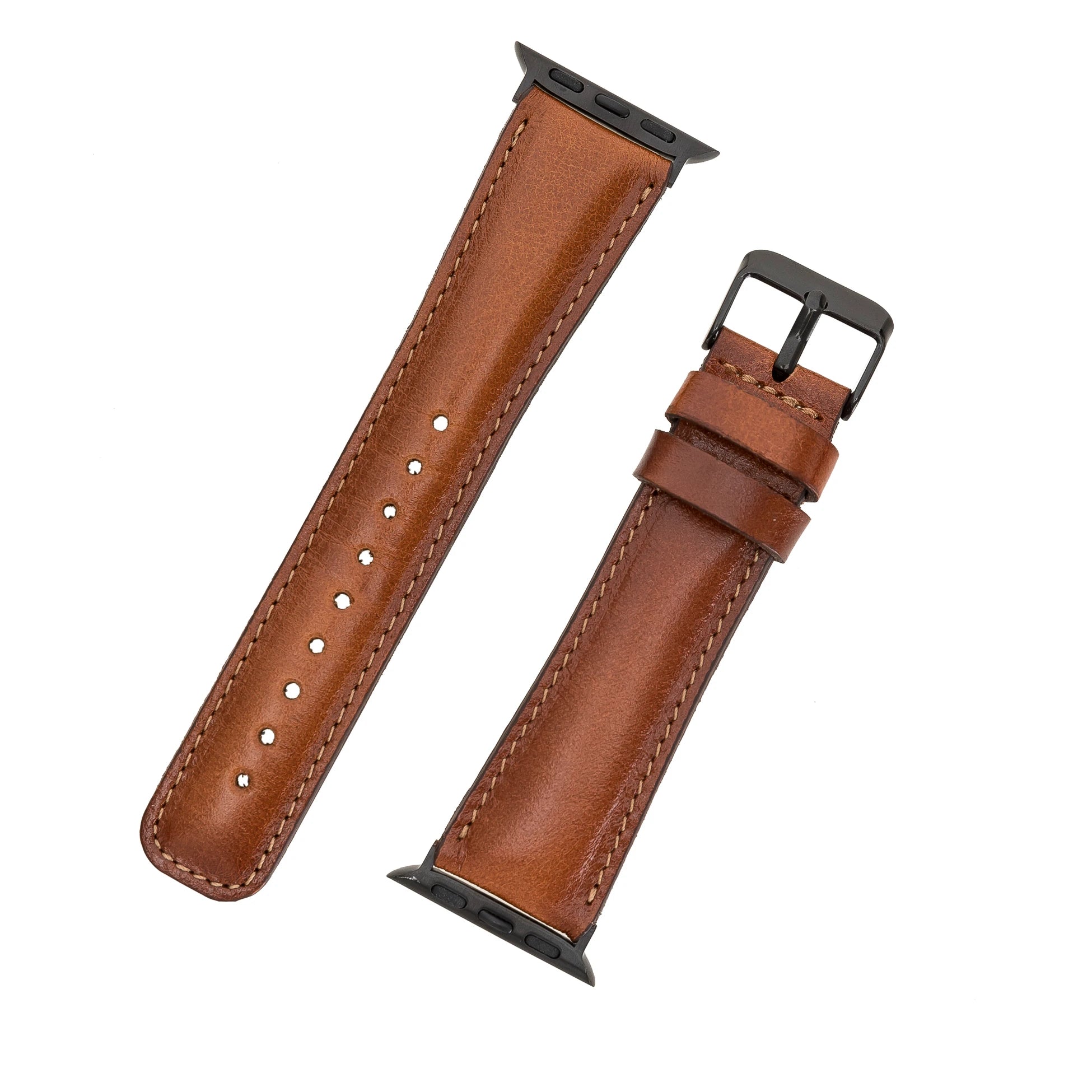 Apple Watch Uyumlu Deri Kordon 38-40-41mm RTST2EF Taba