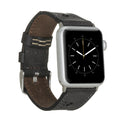 Apple Watch Uyumlu Deri Kordon 42-44-45mm BT Siyah