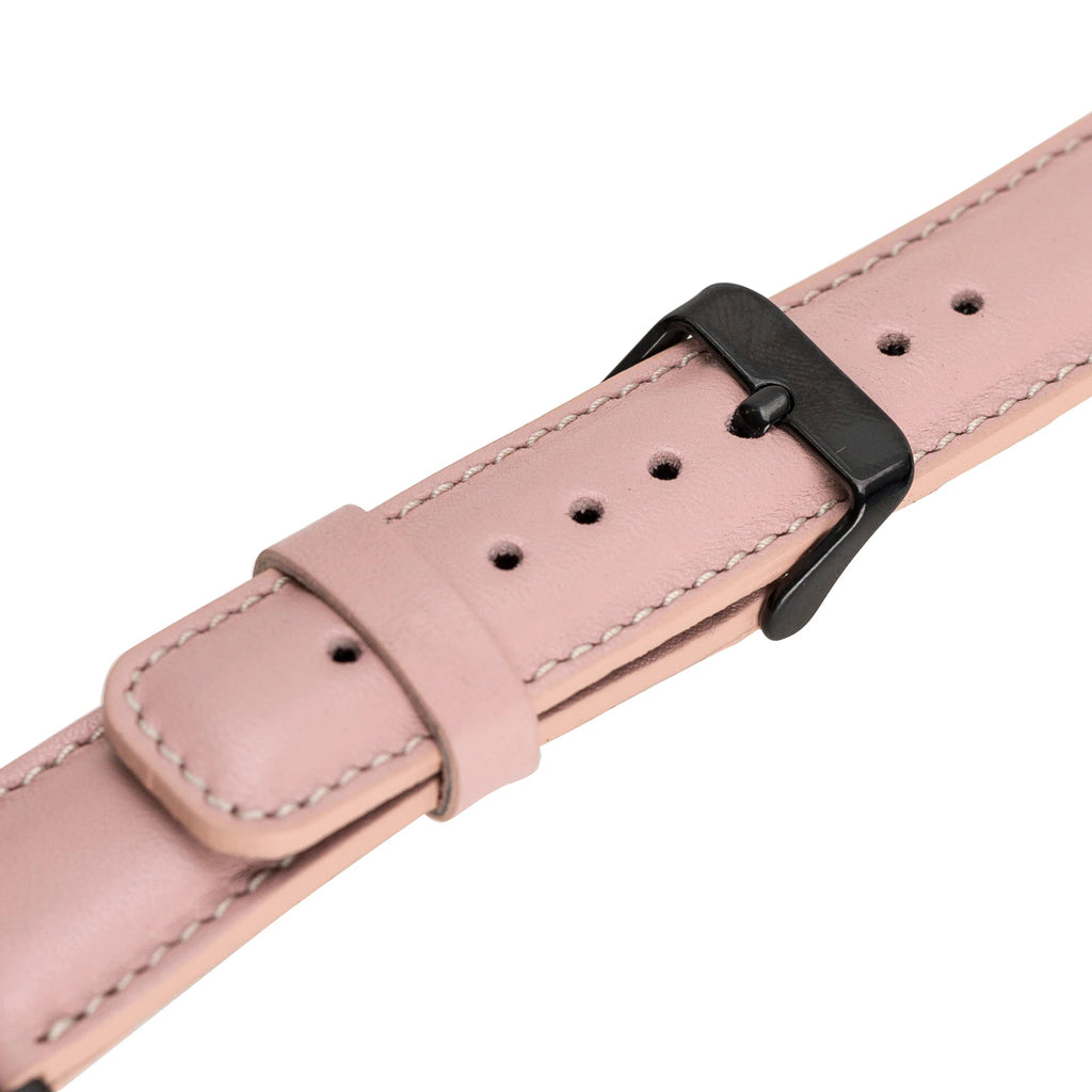 Apple Watch Uyumlu Deri Kordon 42-44-45mm NU2-SM3 Siyah