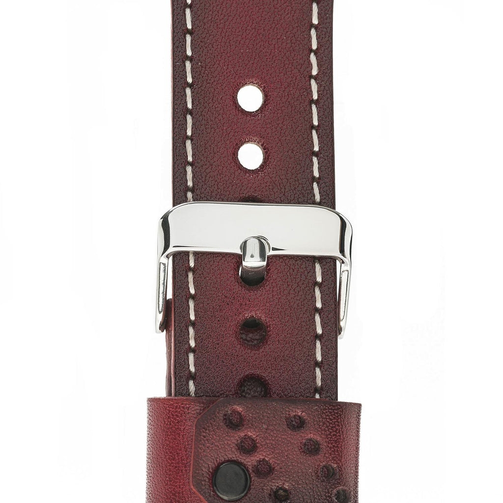 Apple Watch Uyumlu Deri Kordon 42-44-45mm SM25 Bordo