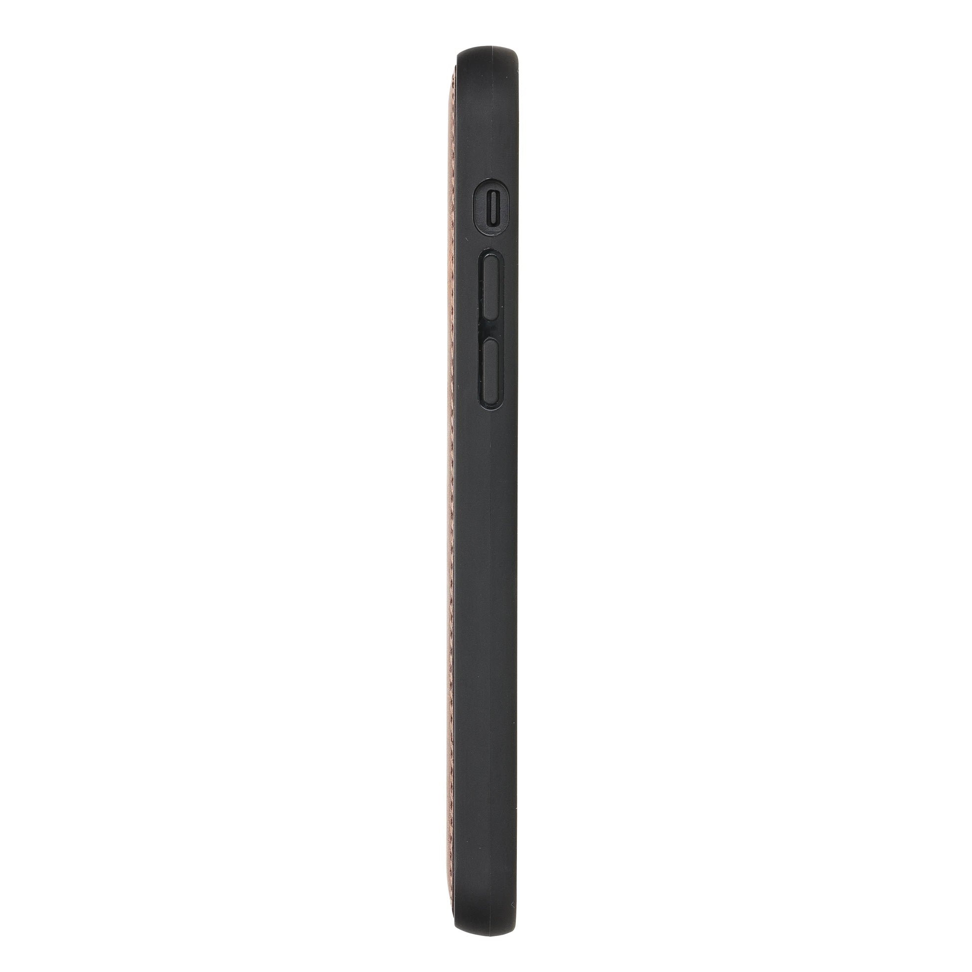 Apple iPhone 12 Uyumlu Deri Arka Kapak RST2EF Taba