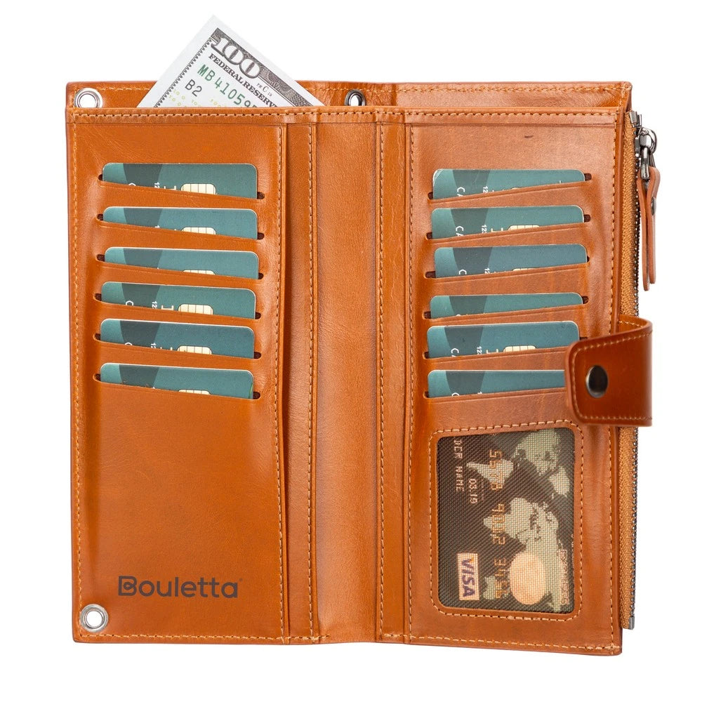 Lozan Strap 6.5 inch Uyumlu Deri Kartlıklı Kılıf RST2EF Taba
