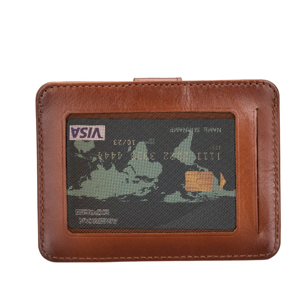 Çok Bölmeli Slim Deri Kartlık BLW019 RST2EF Taba